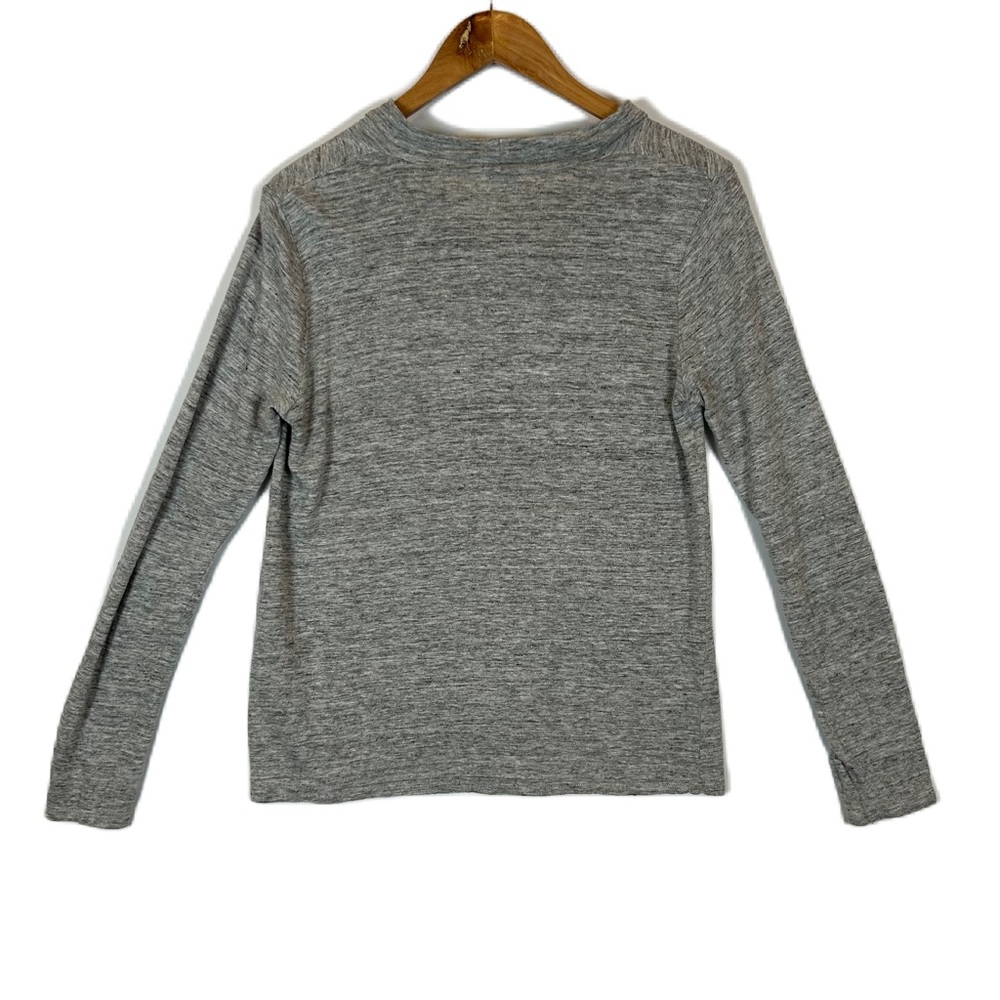 Sundance Women's Gray 100% Linen Long Sleeve Cowl Neck Top Small - Picture 2 of 6